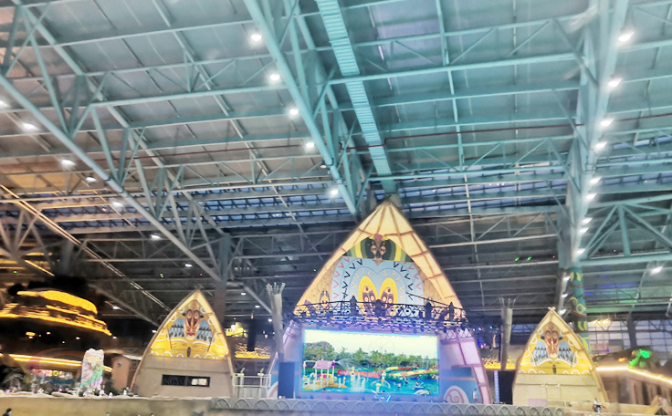 通用舞臺承建廣州某水世界項目，涉及舞臺燈光、音響及舞臺吊桿系統全面竣工，打造沉浸式演藝新標桿